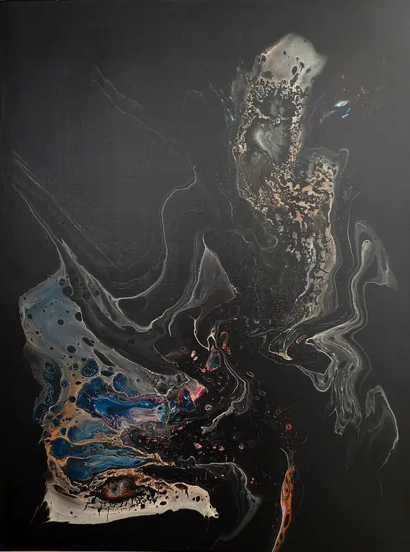 Jacek Rutkowski, Abstraktionsnummer: 241121, Acrylgemälde - Leinwand, 60 x 80