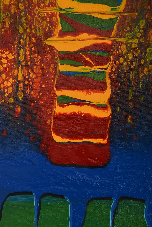 Jacek Rutkowski, Abstrakcja no:260218, Obraz akrylowy - płótno, 50 x 100
