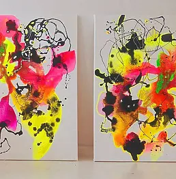 Marlena Majchrzak - Abstrakcja organiczna 101,102- dyptyk