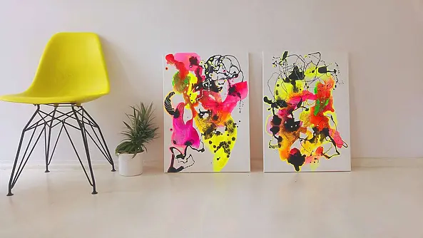 Marlena Majchrzak - Organic abstraction 101,102- diptych