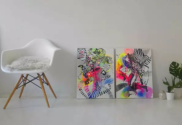 Marlena Majchrzak - Organic abstraction 85, 86 - diptych