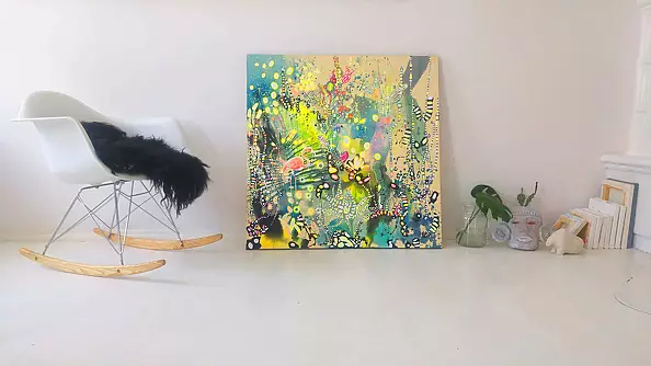 Marlena Majchrzak - "Abstraction with Flamingo II"