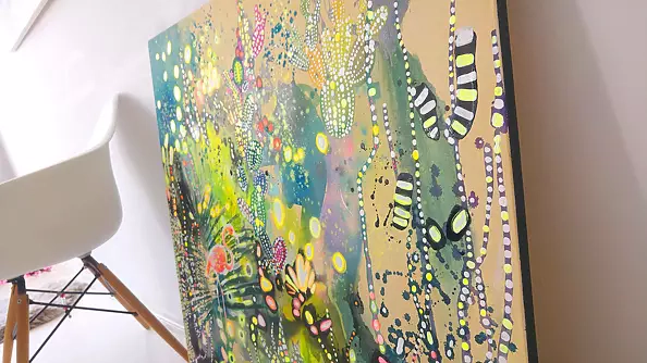 Marlena Majchrzak - "Abstraction with Flamingo II"