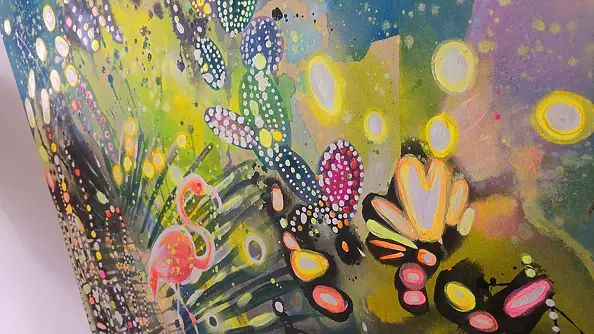 Marlena Majchrzak - "Abstraction with Flamingo II"