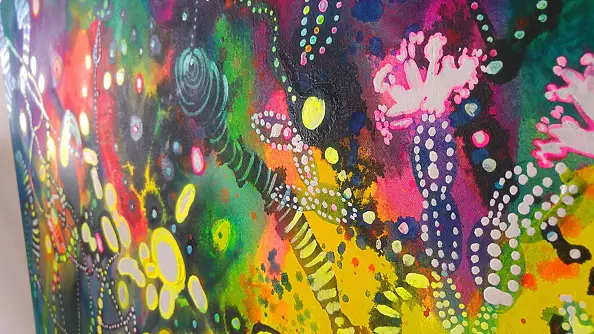 Marlena Majchrzak - Abstraction with flamingo and toucan No. II