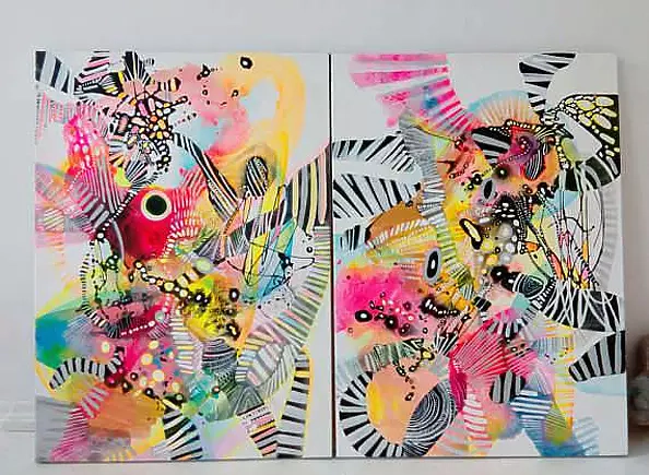 Marlena Majchrzak - "Abstrakcje organiczne 43,44" - dyptyk