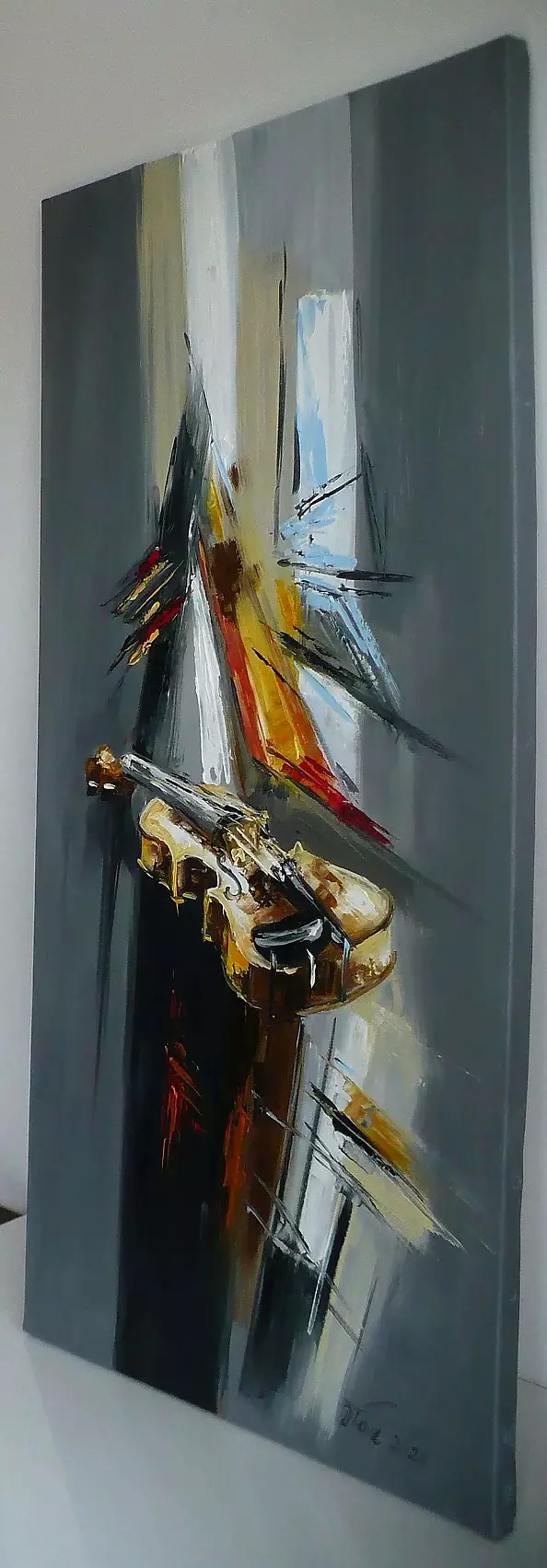 Dorota Łaz - Abstractions with violins - triptych