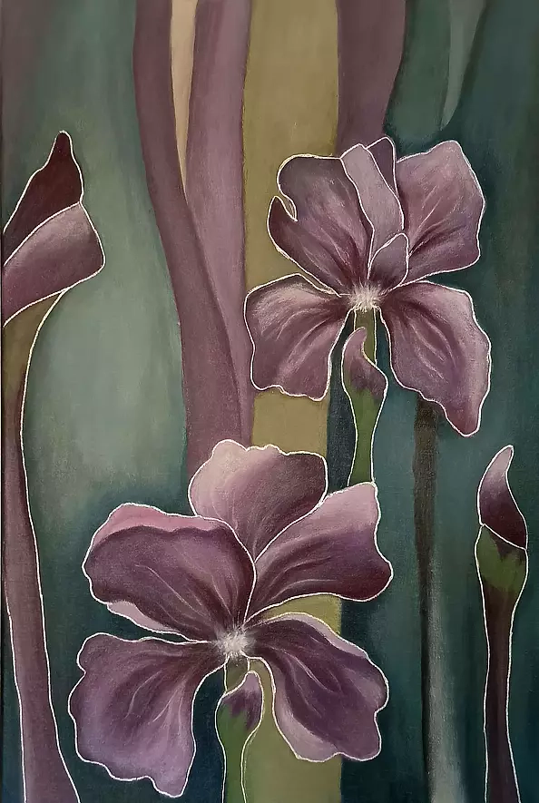 Maria Bronisz - Abstract irises