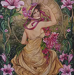 Małgorzata Greguła, Ах... это ты!, Акрилова картина, Масляная картина - холст, 50 x 60