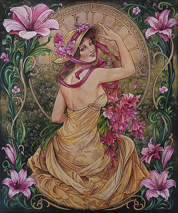 Małgorzata Greguła, Ah... it's you!, Acrylic painting, Oil painting - canvas, 50 x 60