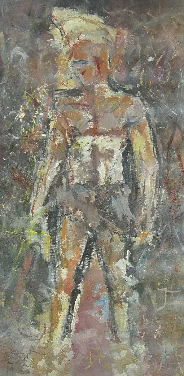 Eryk Maler - Achilles, efekt miedzi, 45x90
