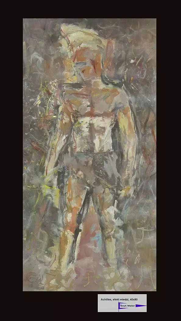 Eryk Maler - Achilles, efekt miedzi, 45x90