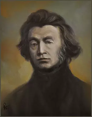   - Adam Mickiewicz Portrait oil painting on canvas GIERLACH