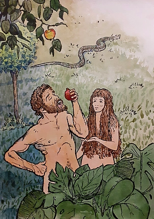 Rafał Czwichocki - Adam and Eve - temptation.