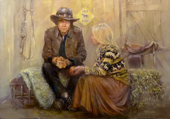 Jacek Szudak - Adam and Eve in the saddlery