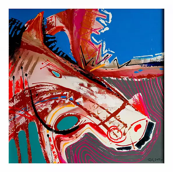 Piotr Ignacy Kopczyński -  Agaton gray  2013 . 100 x 100cm. acrylic.