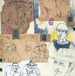 Edward Dwurnik - Agitacja we wsi i miastach, rok 1980r. cykl: "Robotnicy"