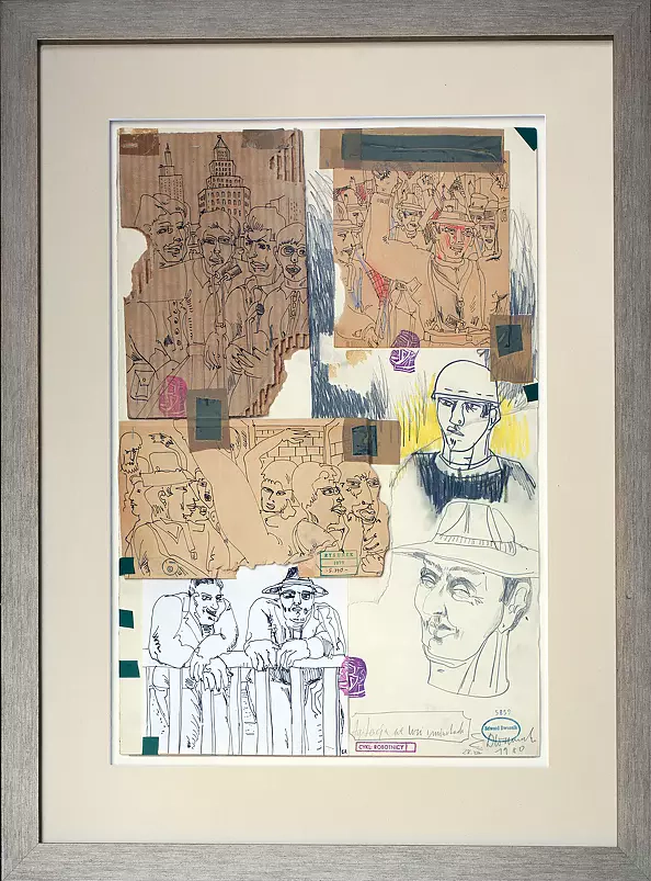 Edward Dwurnik - Agitation in villages and cities, 1980 series: "Workers"