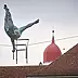 Jerzy Kędziora - Acrobat with a chair - BALANCE SCULPTURE