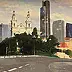 Jerzy Martynów - Acrylic on canvas - Theme from Vilnius from the series: Old and new Vilnius