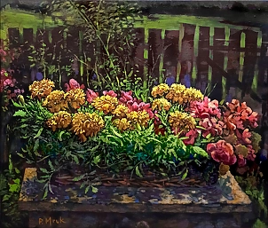 Piotr Mruk - Marigolds and begonias
