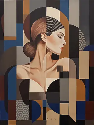 Joanna Szumska, Aksamitny nokturn, Obraz akrylowy, Obraz olejny - płótno, 60 x 80