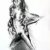 Dr Joanna Żochowska - Women's act, nudity, carbon sketch and pencil