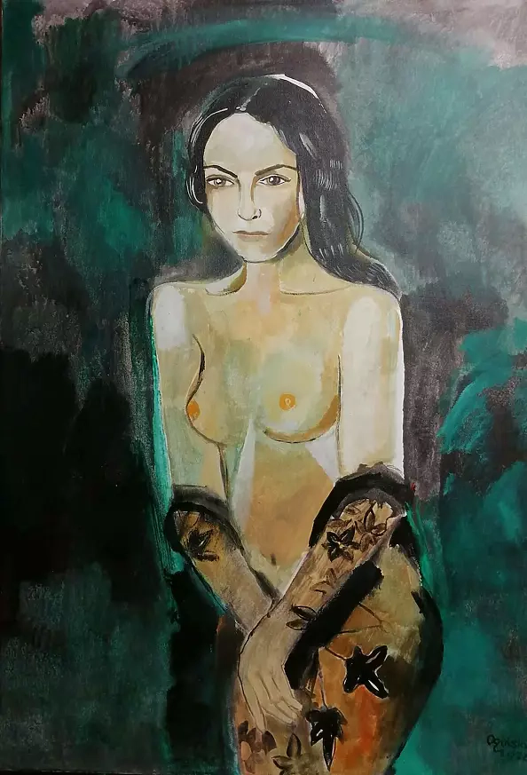 Michał Ogiński - Akt na zielonym tle