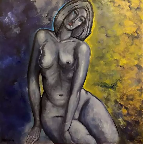 Krystyna Ruminkiewicz - Akt siedzący