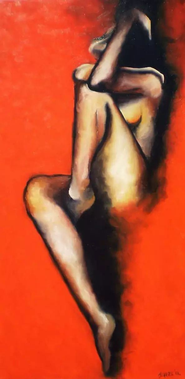 Izabela Łupińska - Akt w czerwieni