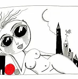 Katarzyna Blacha - Akt z czerwoną piłką