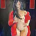 Michał Ogiński - Nude with red rectangles