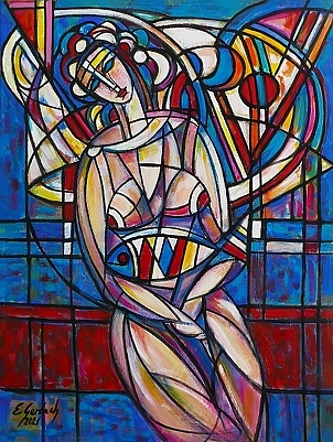 Eugeniusz Gerlach - Akt z rybą, 2021