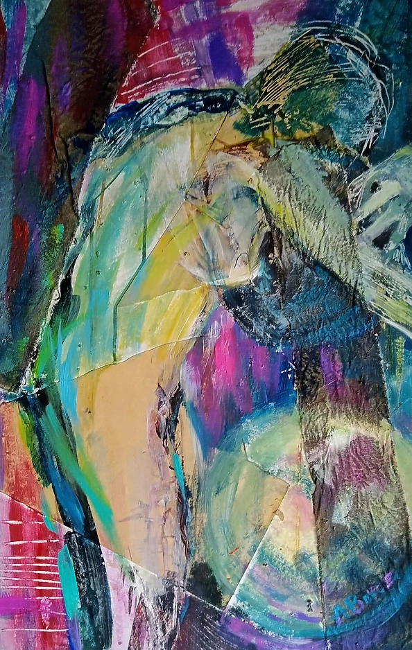 Anna Borcz - Nude with sculptures