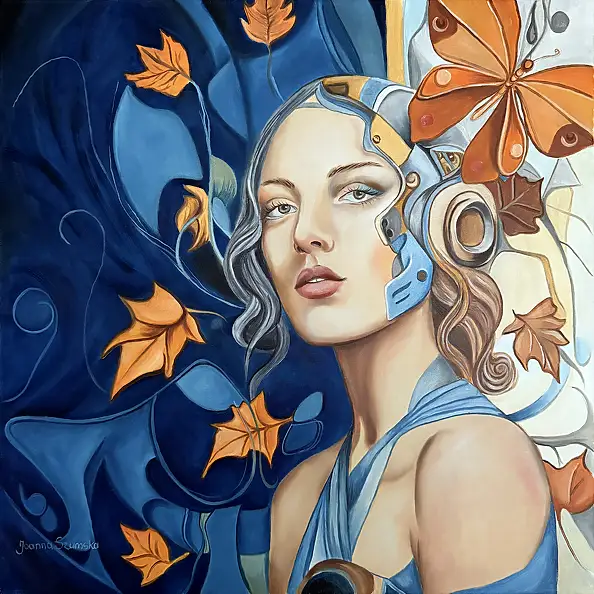 Joanna Szumska, Updating feelings, Oil painting - canvas, 50 x 50