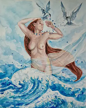 Danuta Kolis - Watercolor - Blue Ocean Beads