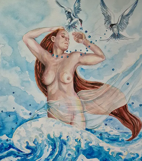 Danuta Kolis - Watercolor - Blue Ocean Beads