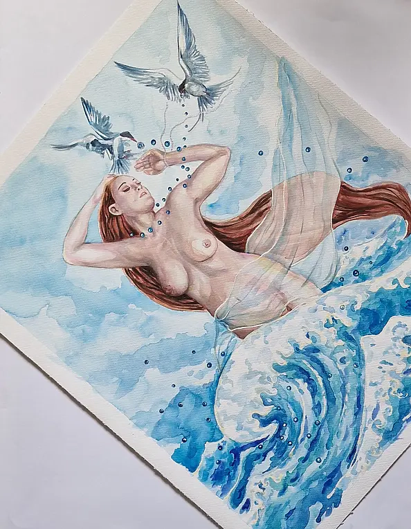 Danuta Kolis - Watercolor - Blue Ocean Beads