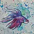 Danuta Kolis - Watercolor - Siamese fighting fish
