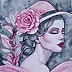 Danuta Kolis - Watercolor - Lady in a Pink Hat