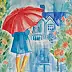 Danuta Kolis - Watercolor - Rainy Summer