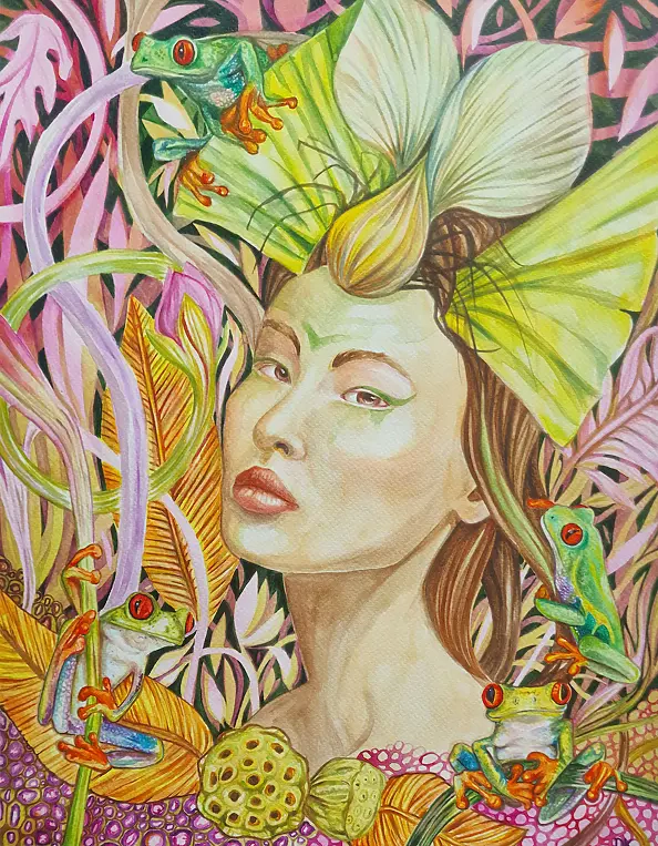 Danuta Kolis - Akwarela - Dżungla jest kobietą