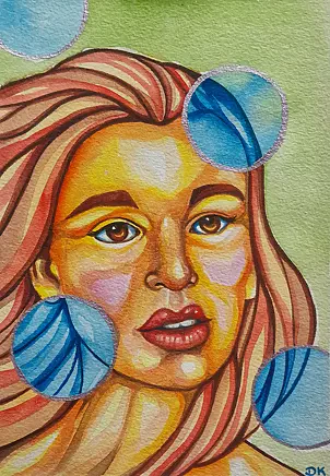 Danuta Kolis - Watercolor III from the "Glass" series