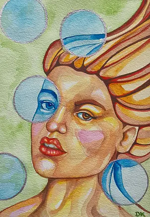 Danuta Kolis - Watercolor II from the "Glass" series