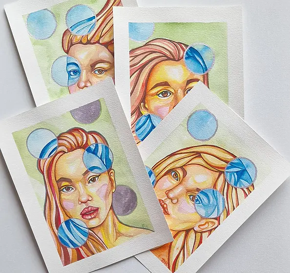 Danuta Kolis - Watercolor I from the "Glass" series