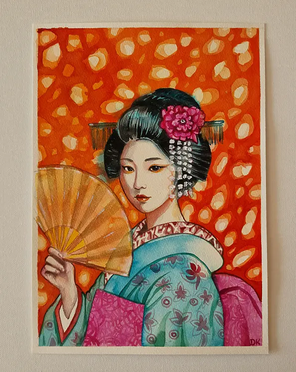 Danuta Kolis - Akwarela - Japonka Aoi