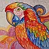 Danuta Kolis - Watercolor - Colorful parrot