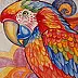 Danuta Kolis - Watercolor - Colorful parrot