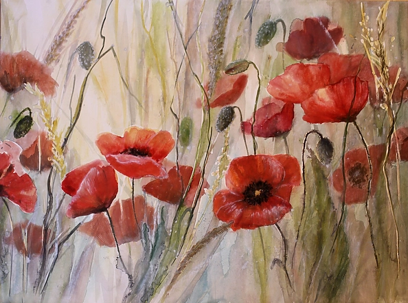 Lidia Olbrycht - Akwarela "Maki"