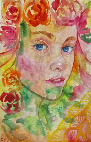 Danuta Kolis - Watercolor - Garden of Thoughts